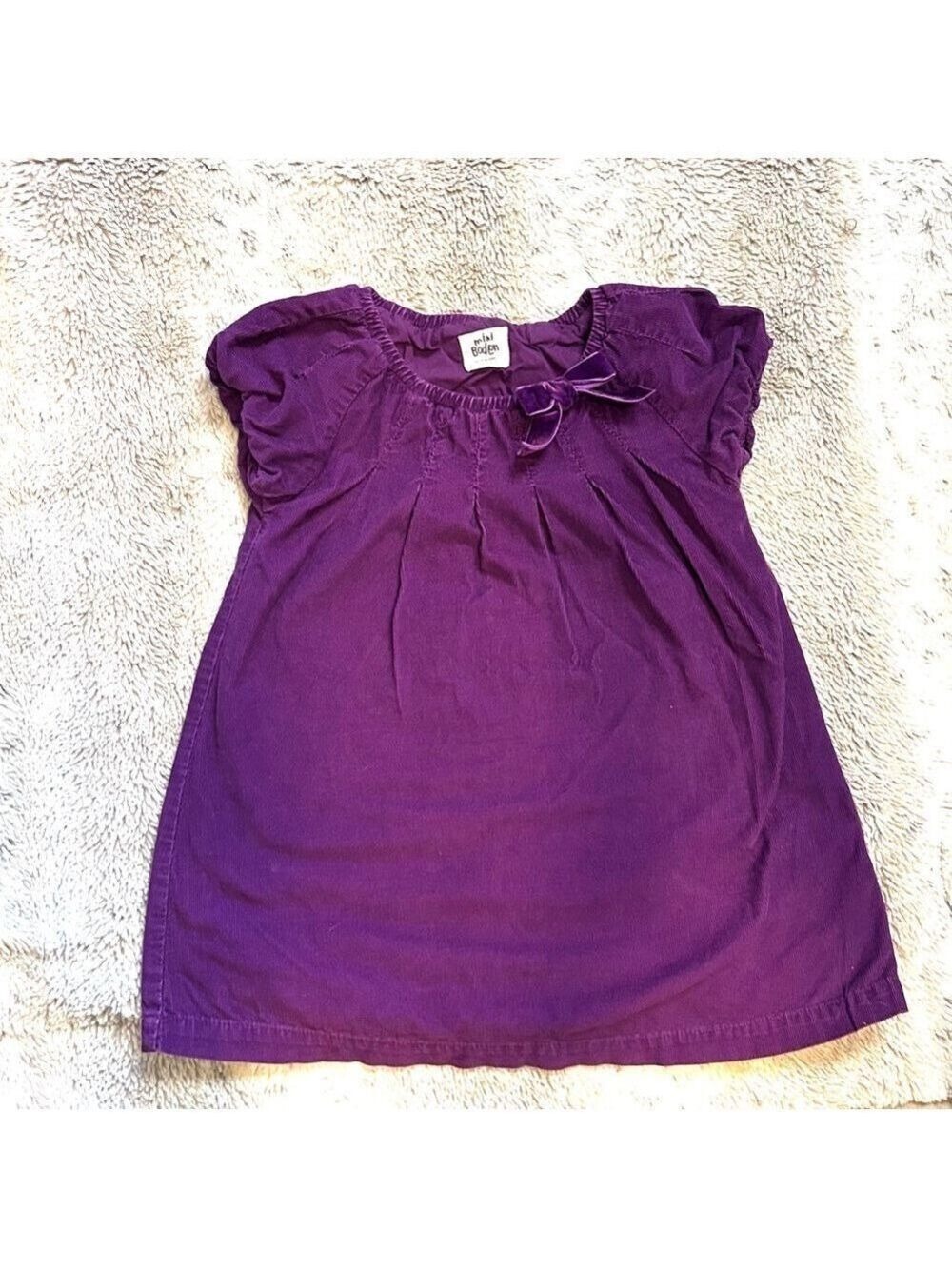 Mini Boden Purple Short Sleeve Tunic Dress Size 3T
